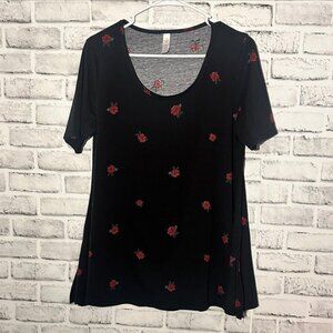 LuLaRoe Carly Simply Comfortable Perfect T Oversized Short Sleeve Floral Shirt S
